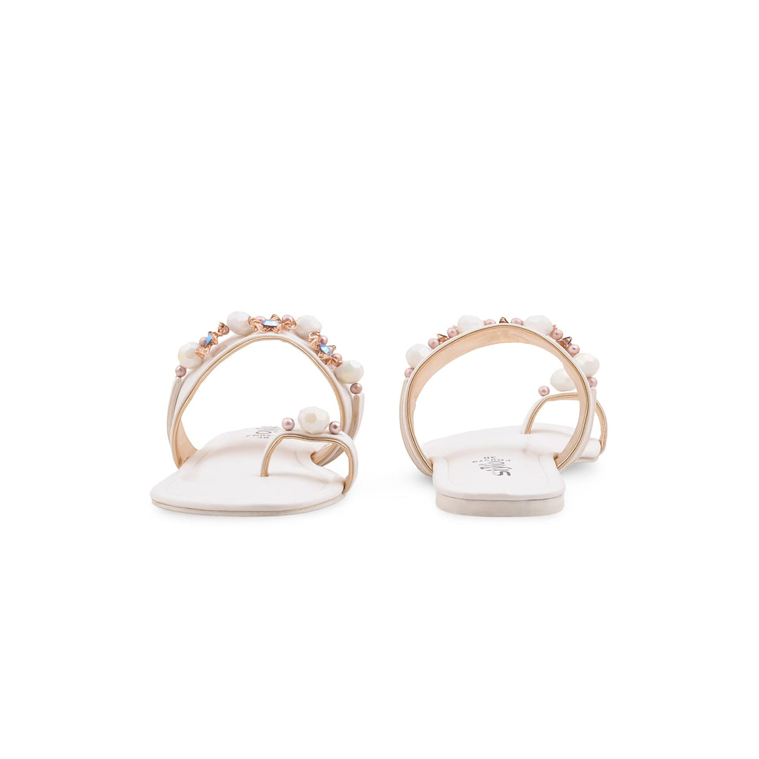 White Formal Chappal For Women FR0579