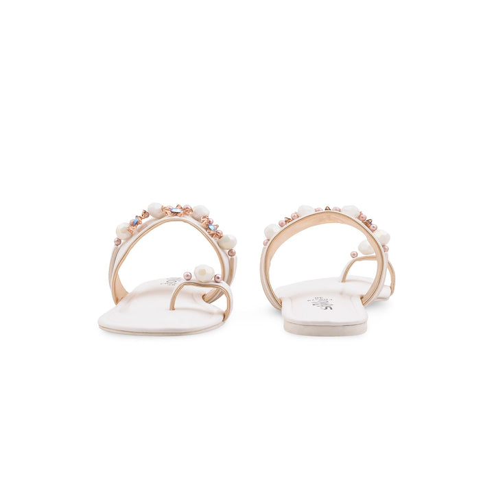 White Formal Chappal For Women FR0579