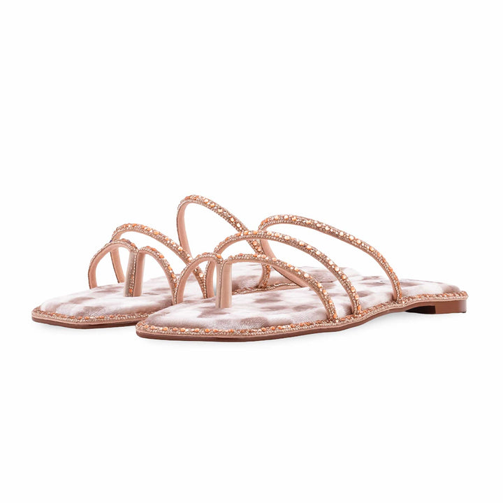 Beige Formal Chappal For Ladies FR0581