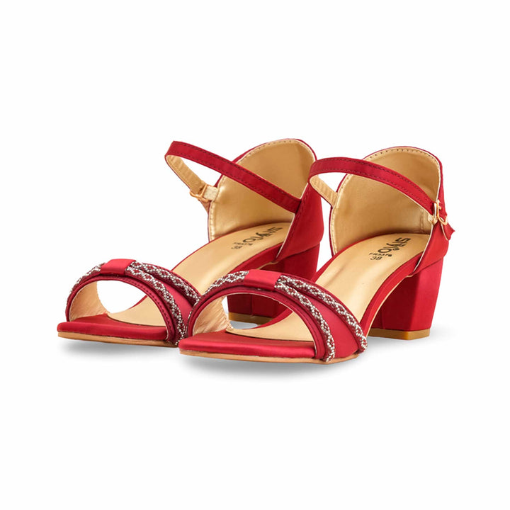 Maroon Formal Women Sandal FR5376