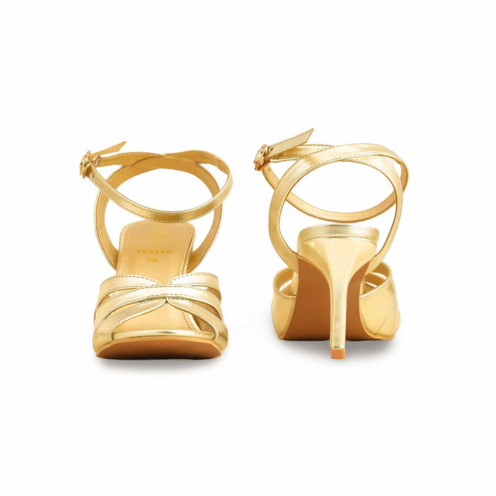 Golden Formal Sandal For Ladies FR5386