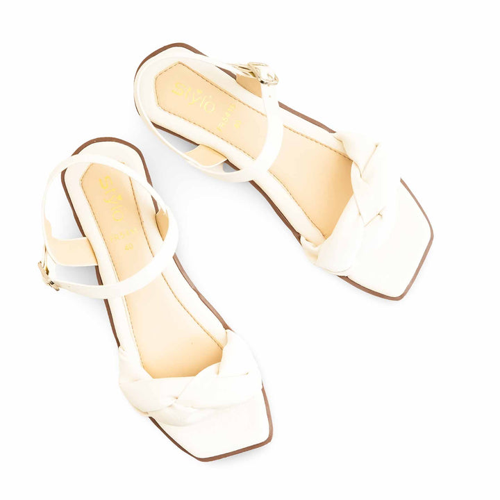 Cream Formal Sandal For Ladies FR5416