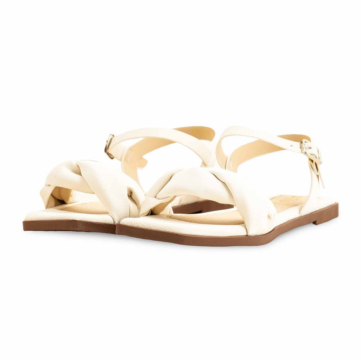 Cream Formal Sandal For Ladies FR5416