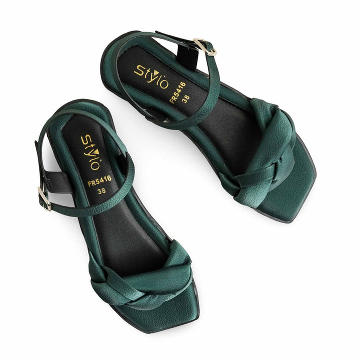 Botl Green Formal Sandal For Ladies FR5416