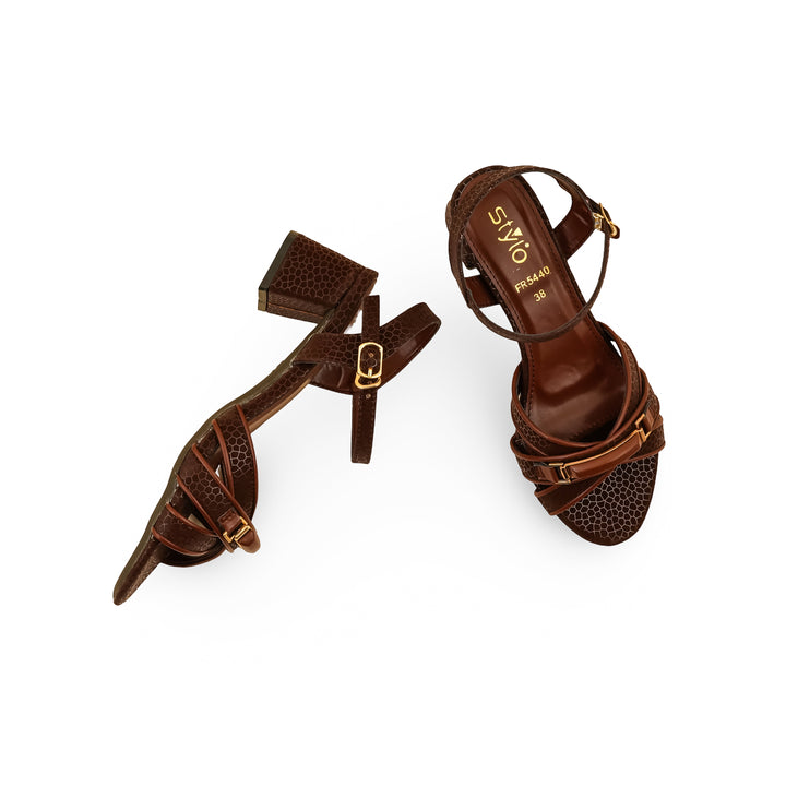 Brown Formal Sandal For Ladies FR5440