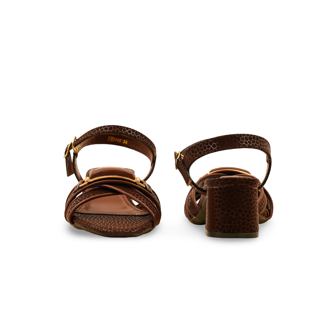 Brown Formal Sandal For Ladies FR5440