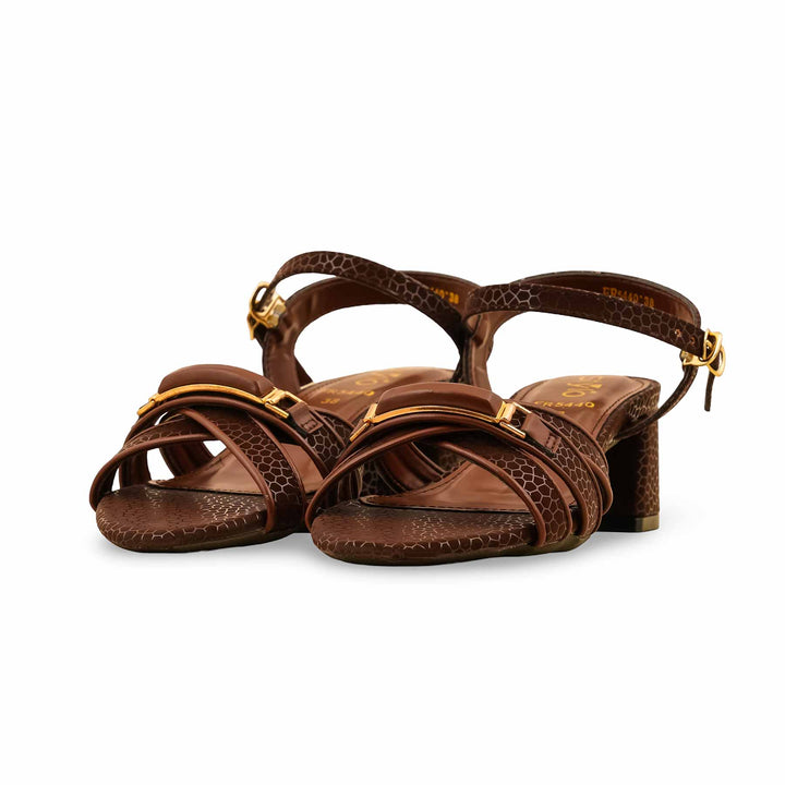 Brown Formal Sandal For Ladies FR5440