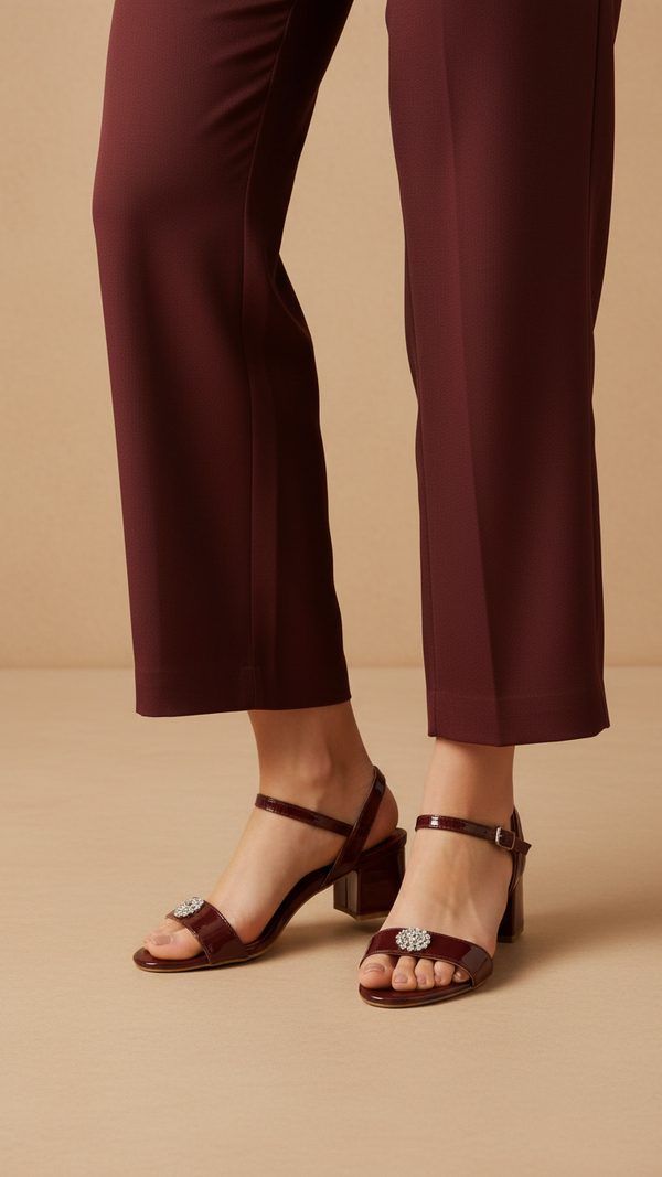 Maroon Formal Sandal FR5442