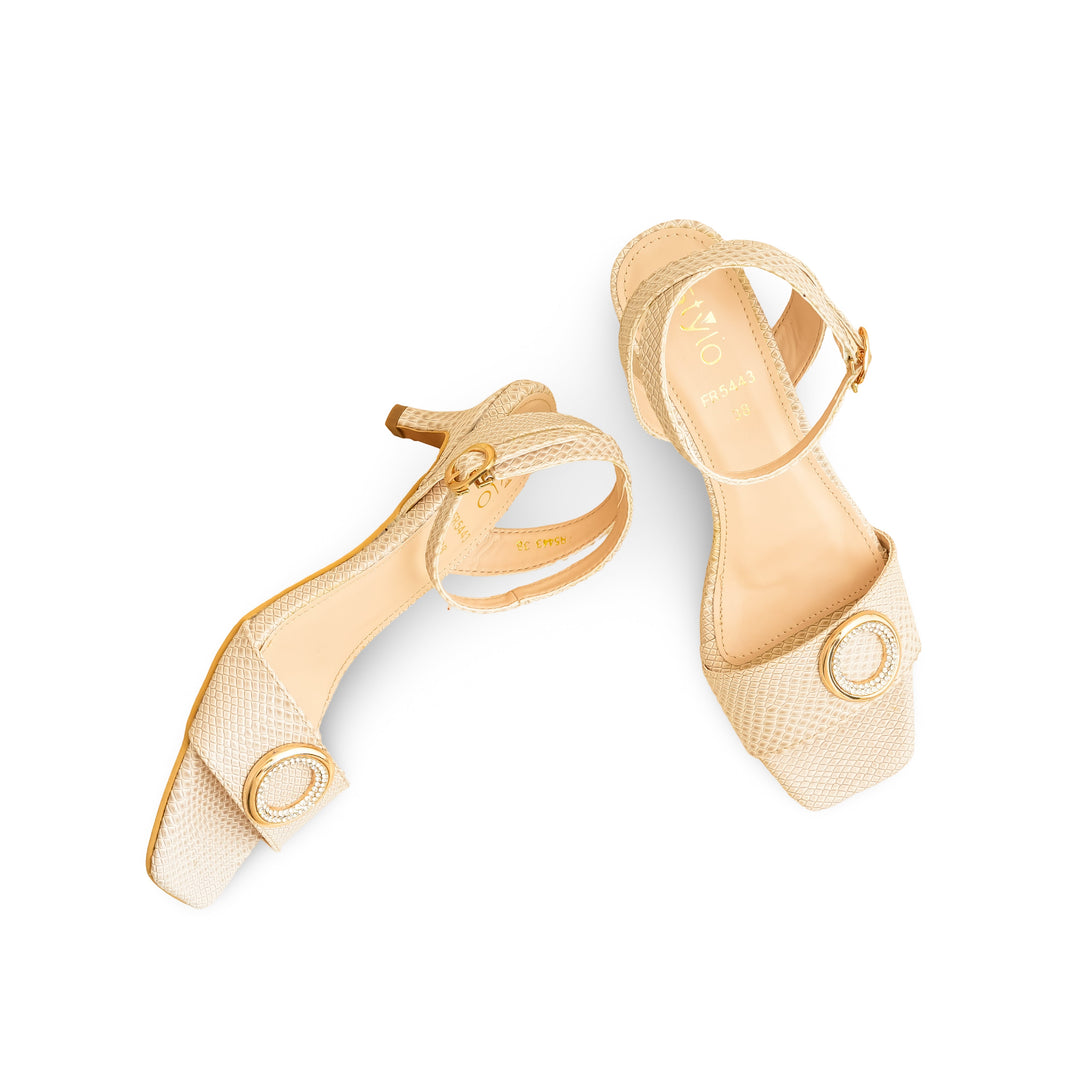 Cream Formal Women Sandal FR5443