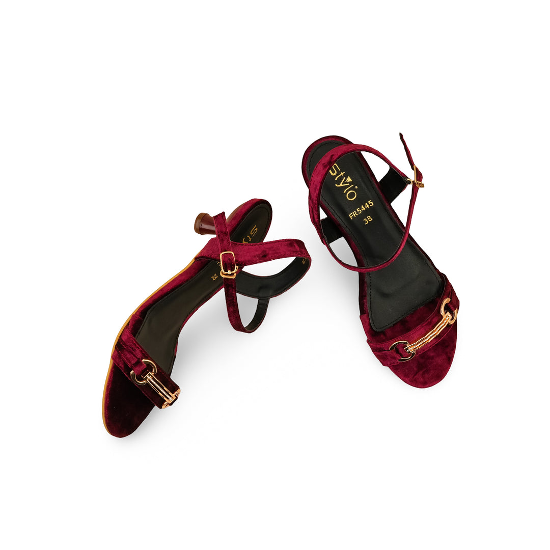 Maroon Formal Women Sandal FR5445