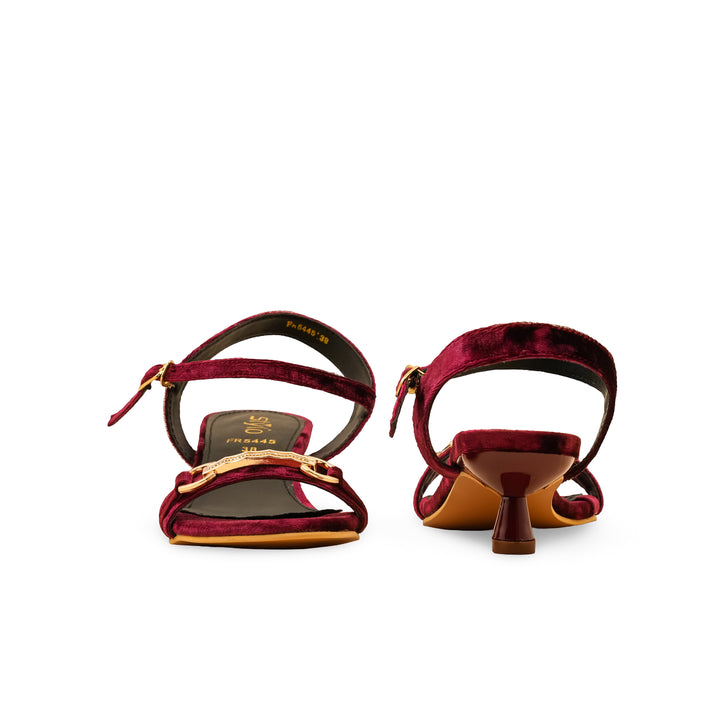 Maroon Formal Women Sandal FR5445