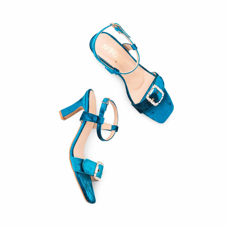Teal Blue Formal Sandal For Women FR5477