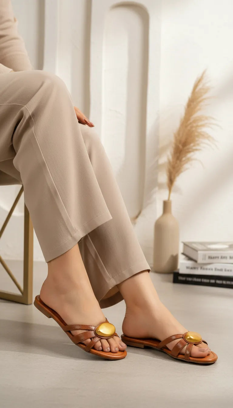 Tan Formal Sandal For Ladies FR5483