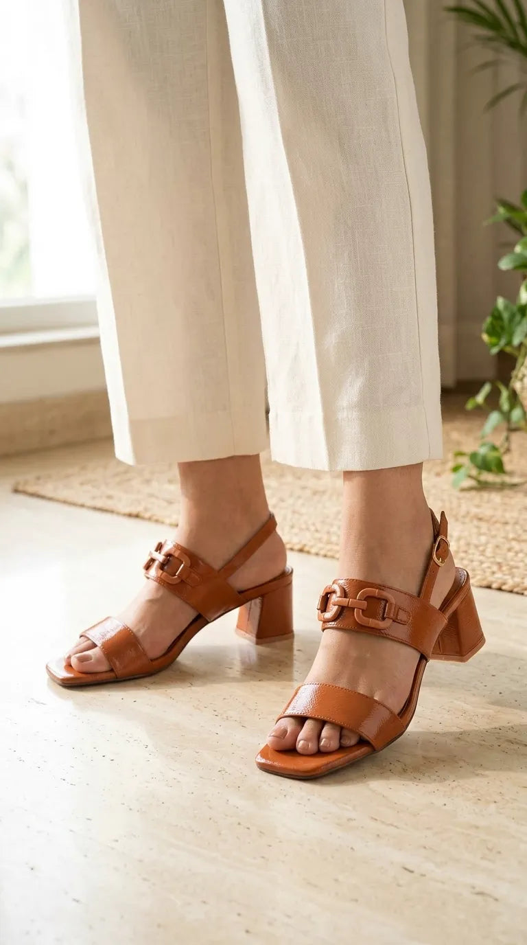 Brown Formal Sandal For Women FR5487