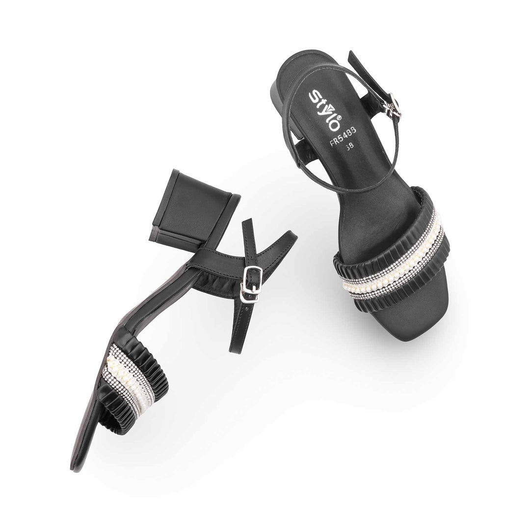 Black Formal Sandal For Ladies FR5488