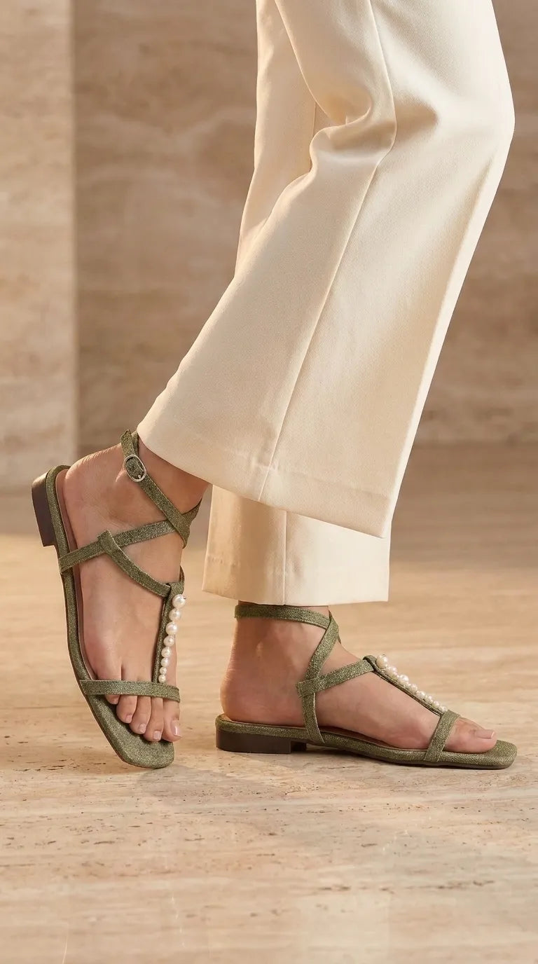 Green Formal Sandal For Ladies FR5493