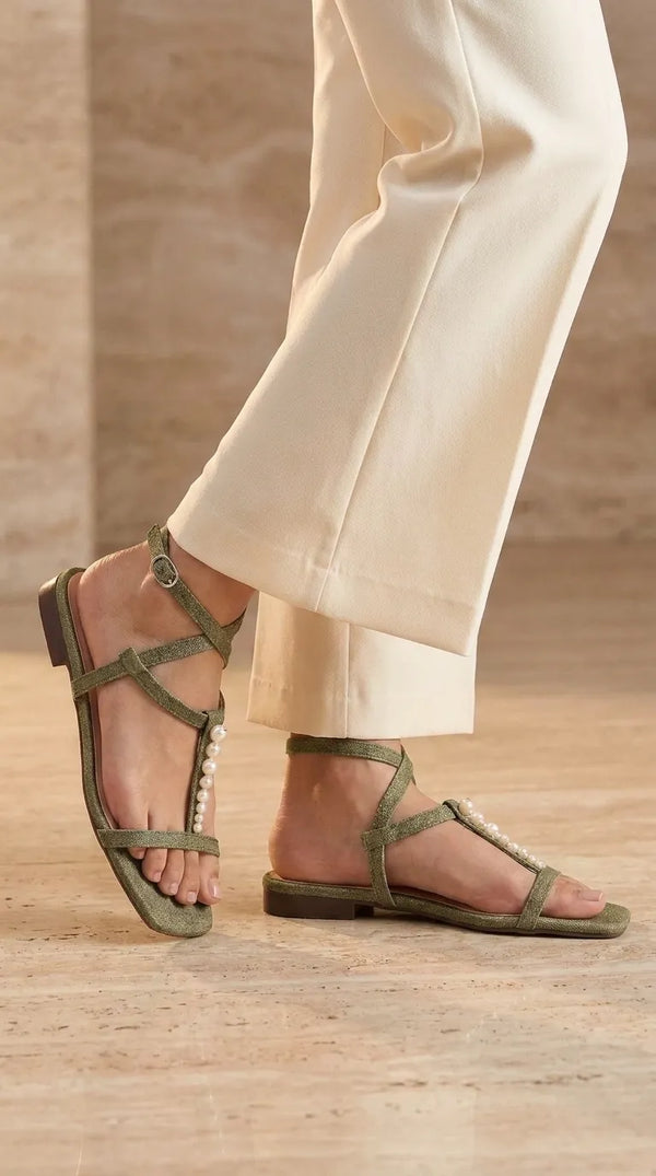 Green Formal Sandal For Ladies FR5493