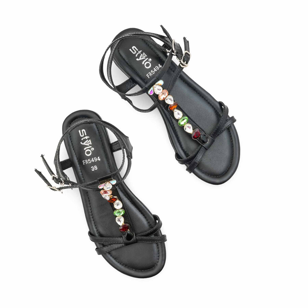 Black Formal Sandal For Ladies FR5494