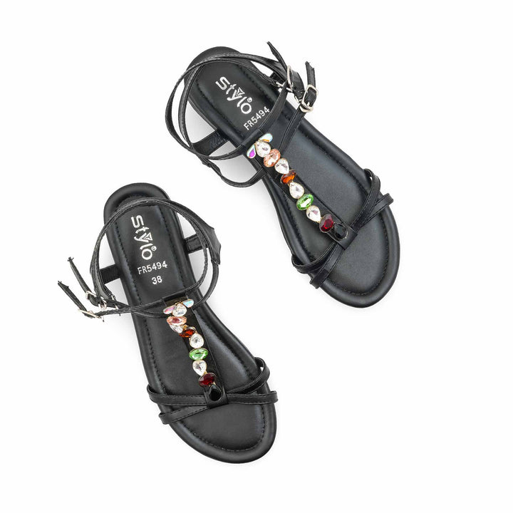 Black Formal Sandal For Ladies FR5494