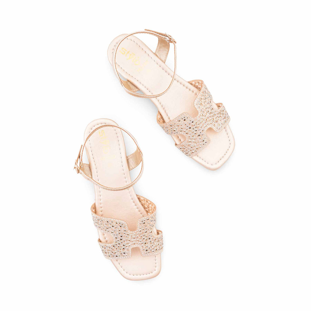 Golden Formal Sandal For Ladies FR5498