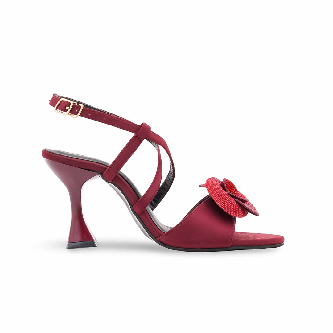Maroon Formal Sandal For Women FR5501