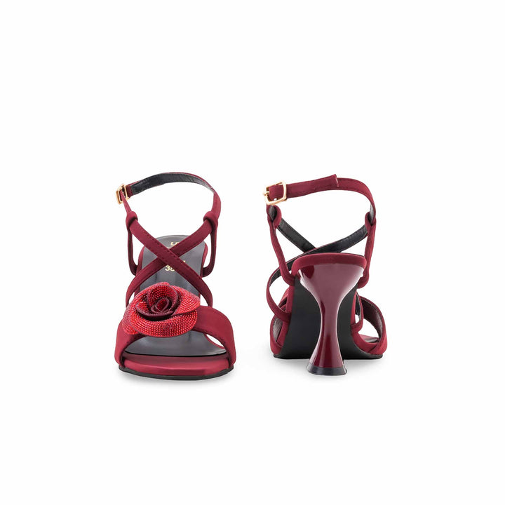 Maroon Formal Sandal For Women FR5501