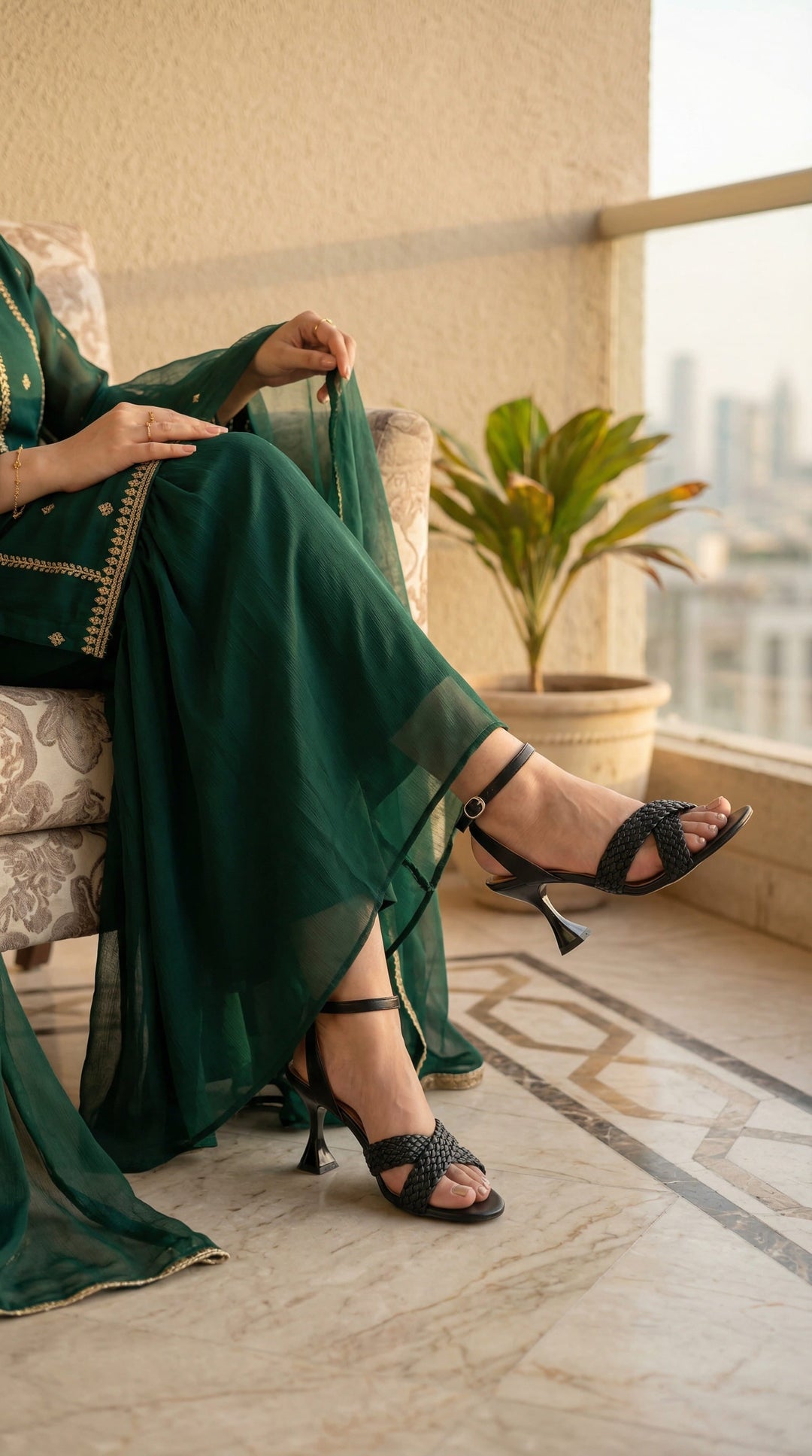 Black Formal Sandal For Ladies FR5505