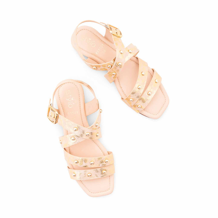 Golden Formal Sandal For Ladies FR5521
