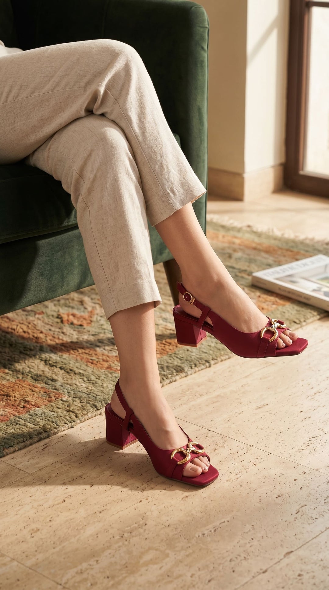 Maroon Formal Women Sandal