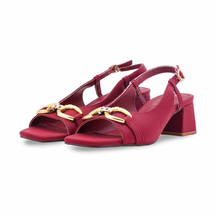 Maroon Formal Women Sandal