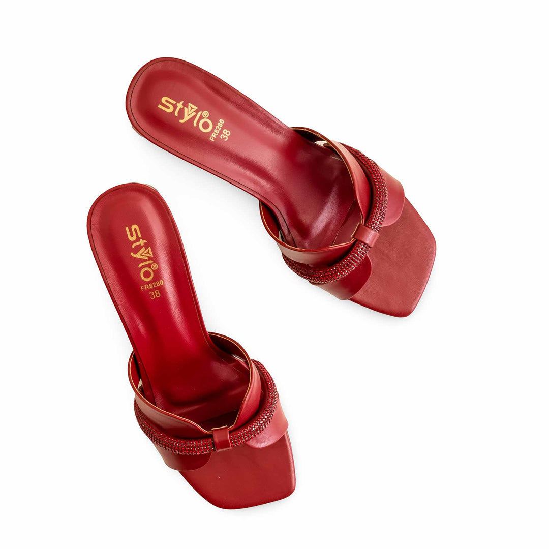 Maroon Formal Slipper For Women FR8280