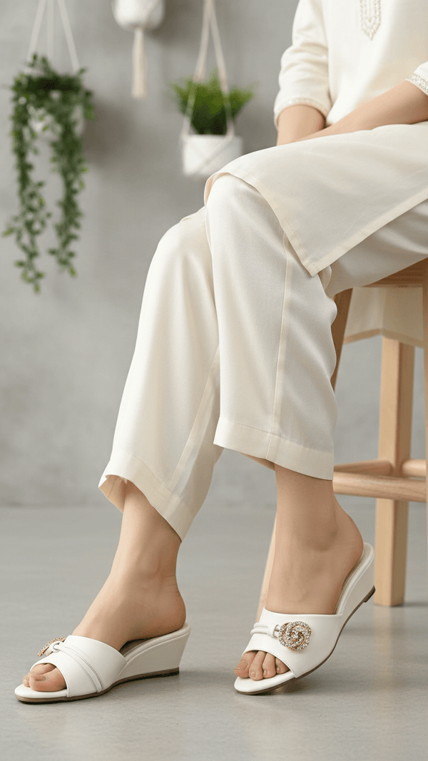 White Formal Slipper FR8283