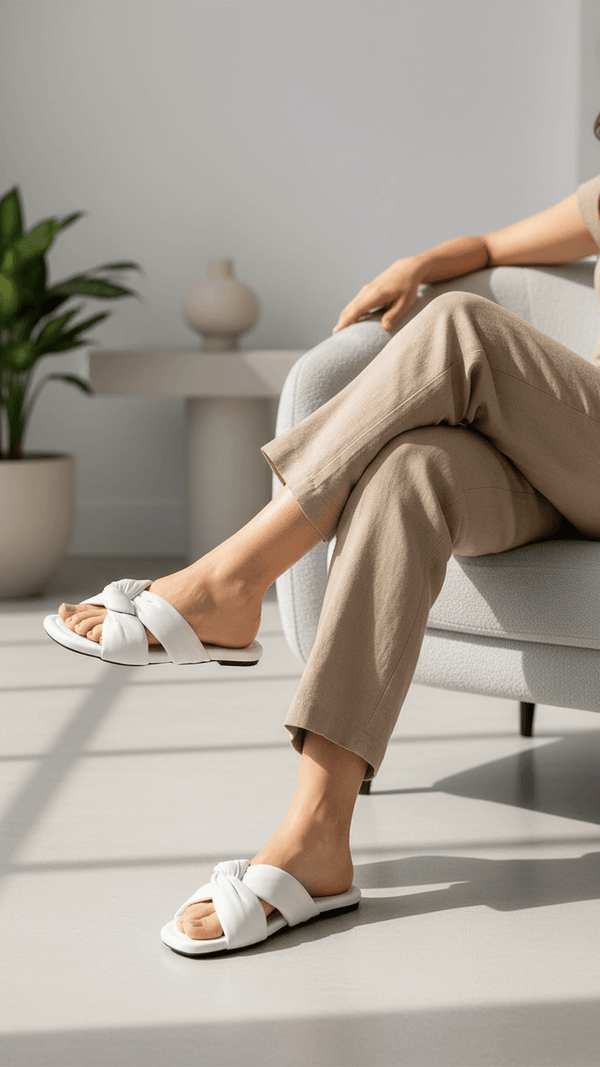 White Formal Slipper For Women FR8292