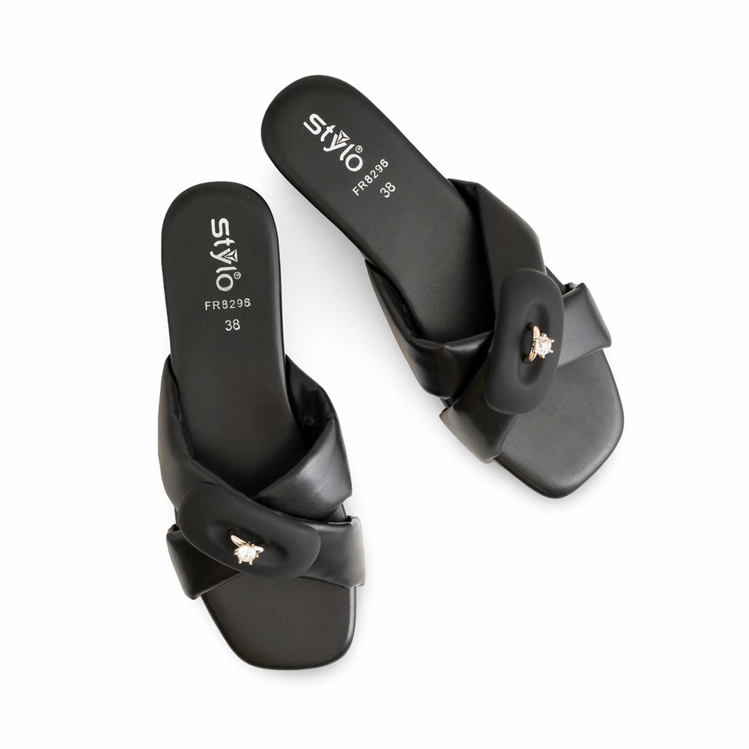 Black Formal Slipper For Women FR8296