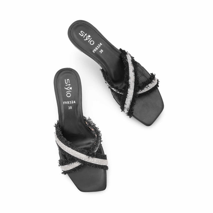 Black Formal Slipper For Women FR8324