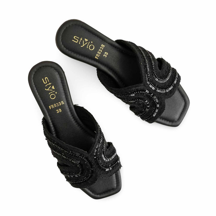 Black Formal Slipper For Ladies FR8338