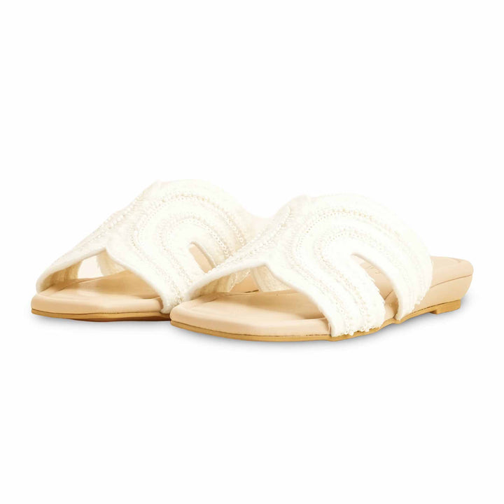 White Formal Slipper For Ladies FR8338
