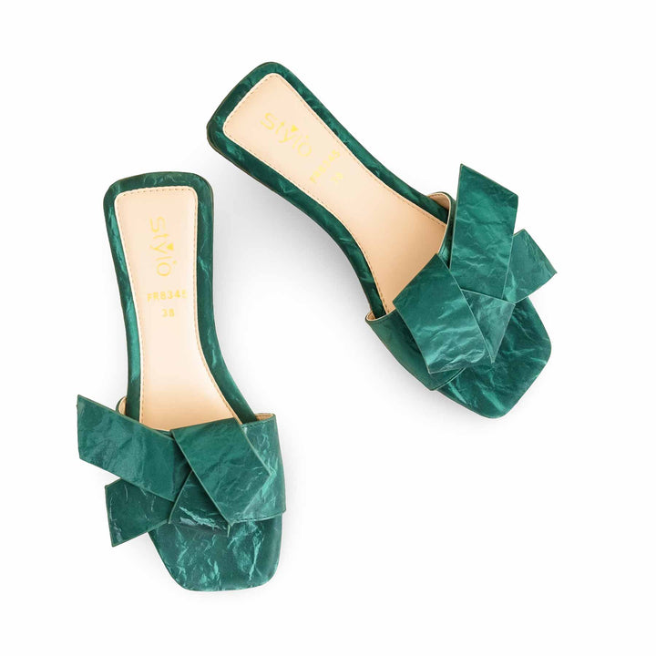 Green Formal Slipper For Women FR8345
