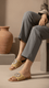 Beige Formal Slipper For Ladies FR8355