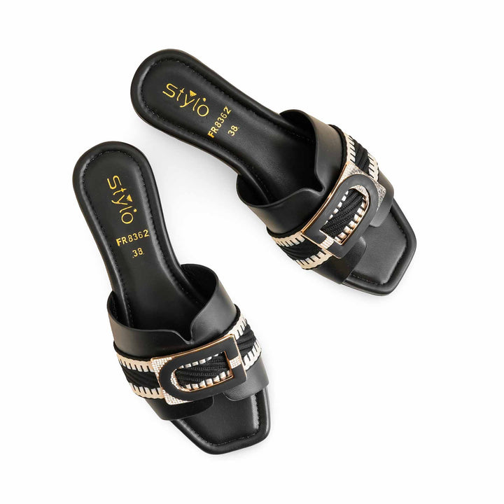 Black Formal Slipper For Ladies FR8362