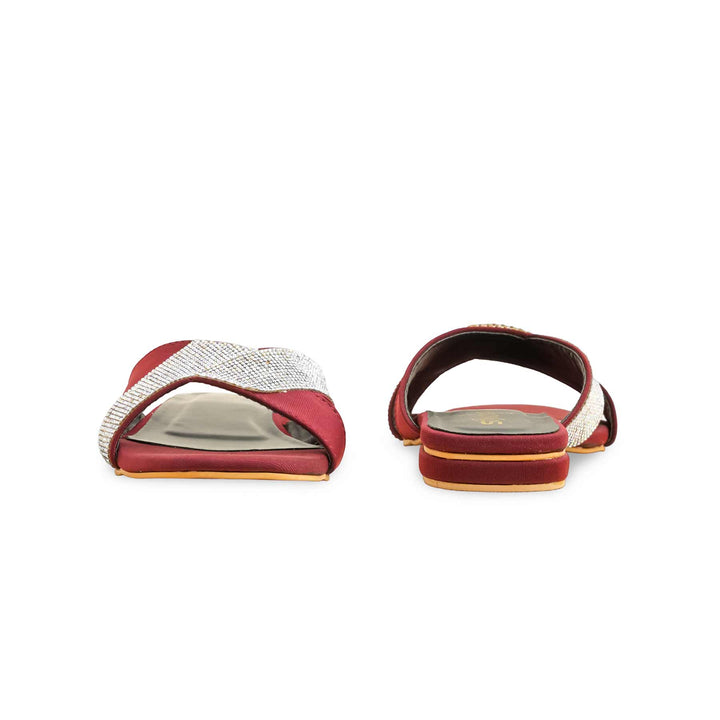 Maroon Formal Slipper For Women FR8397