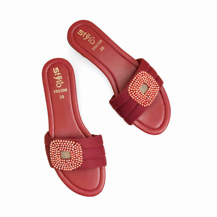 Maroon Formal Slipper For Ladies FR8398
