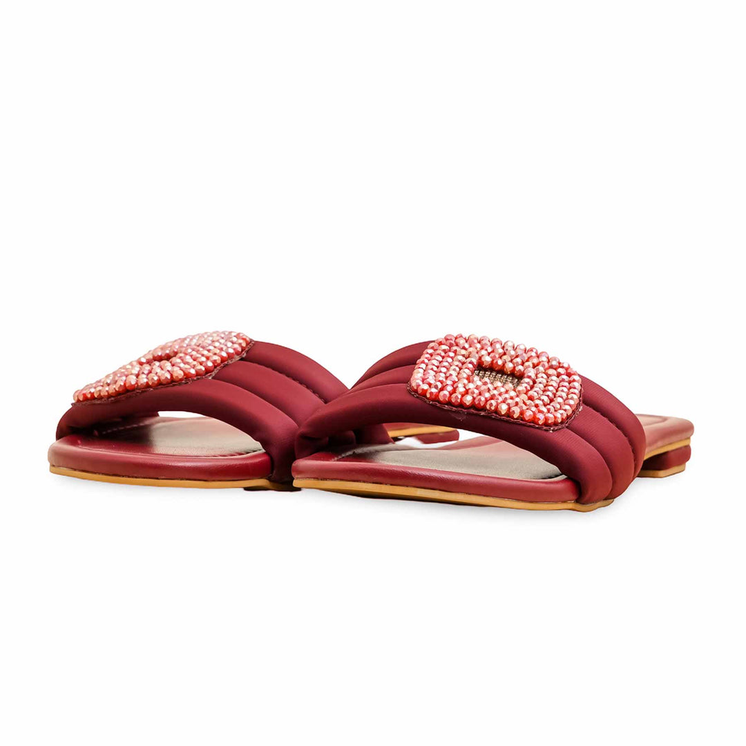 Maroon Formal Slipper For Ladies FR8398