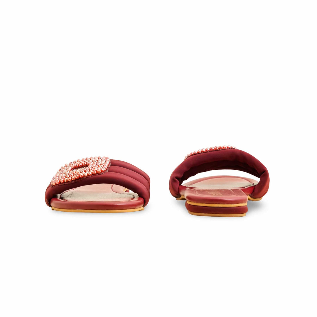 Maroon Formal Slipper For Ladies FR8398