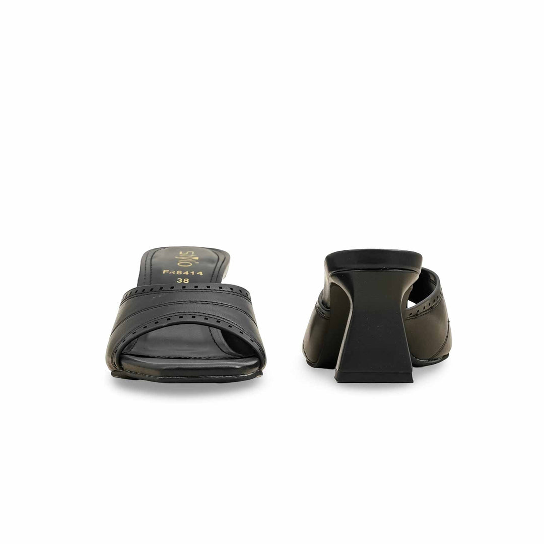 Black Formal Slipper For Ladies FR8414