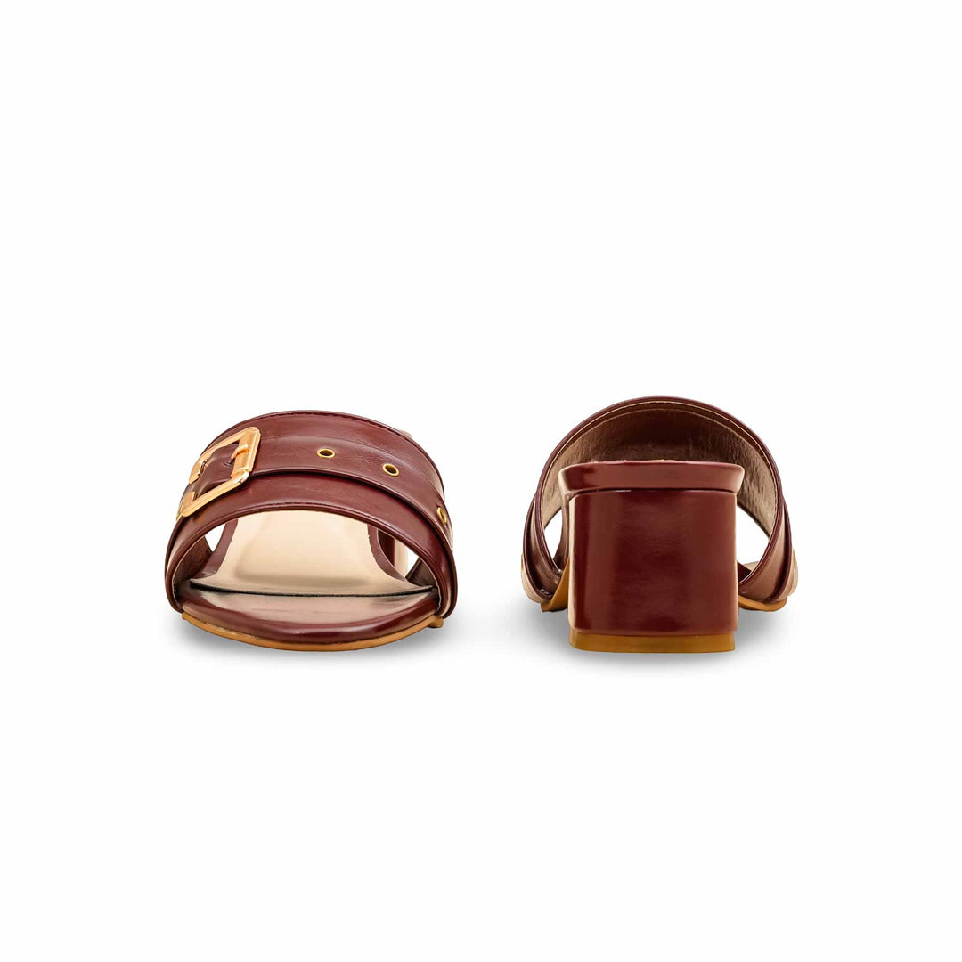 Maroon Formal Slipper For Women FR8418