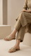 Beige Formal Slipper For Ladies FR8419