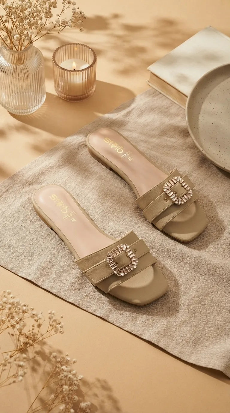 Green Formal Slipper For Women FR8421