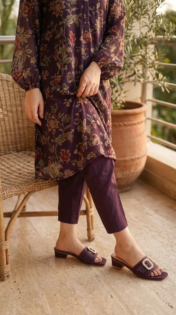 Plum Formal Slipper For Ladies FR8421