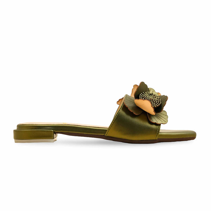 Olive Formal Slipper For Women FR8423